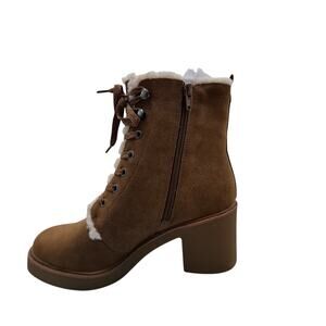 New LifeStride Rhodes Cozy Ankle Boot Fawn Beige Womens size 9 M